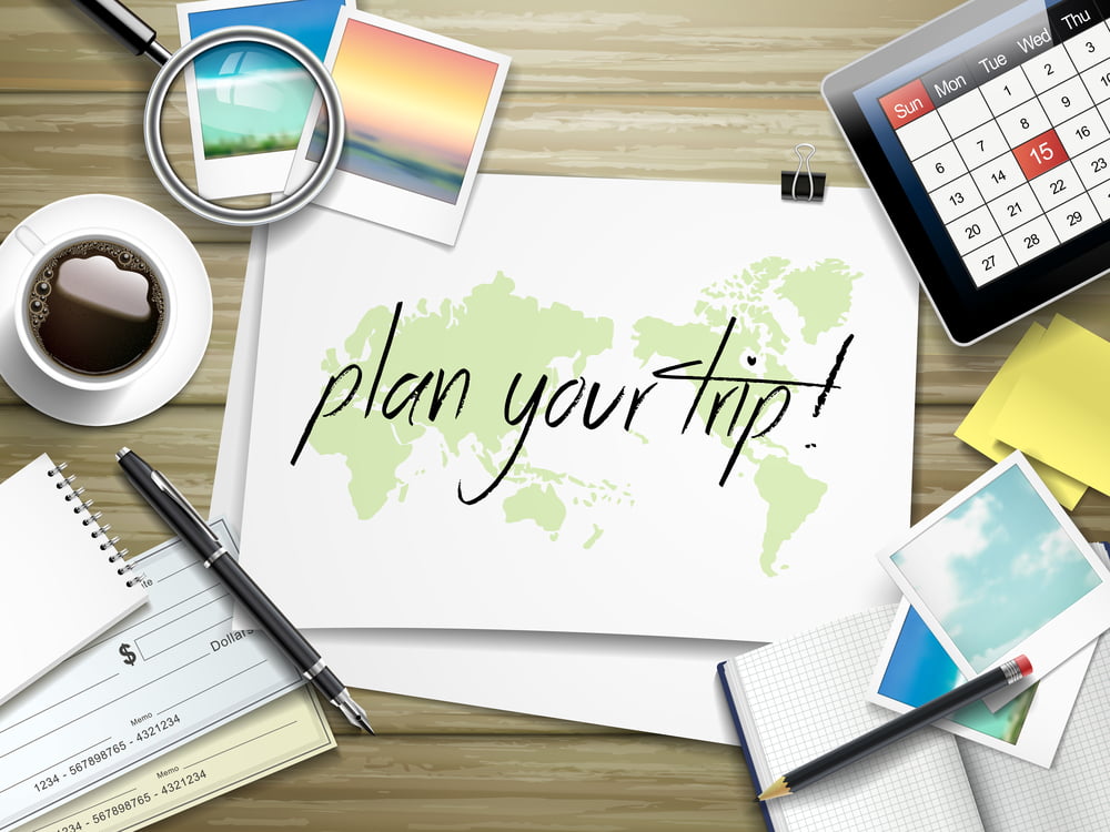 plan your trip written on paper